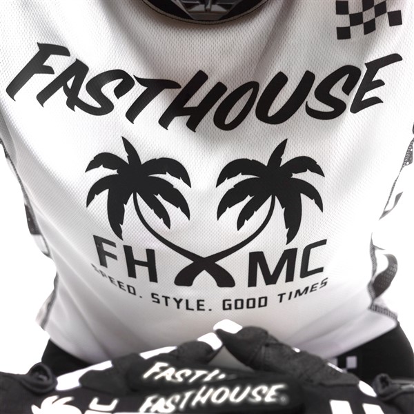 Fasthouse Women's Grindhouse Paradise Motocross Jersey White/Black