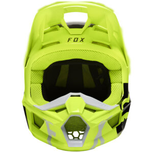 Fox V1 Skew Youth Flo Yellow Motocross Helmet - Image 5