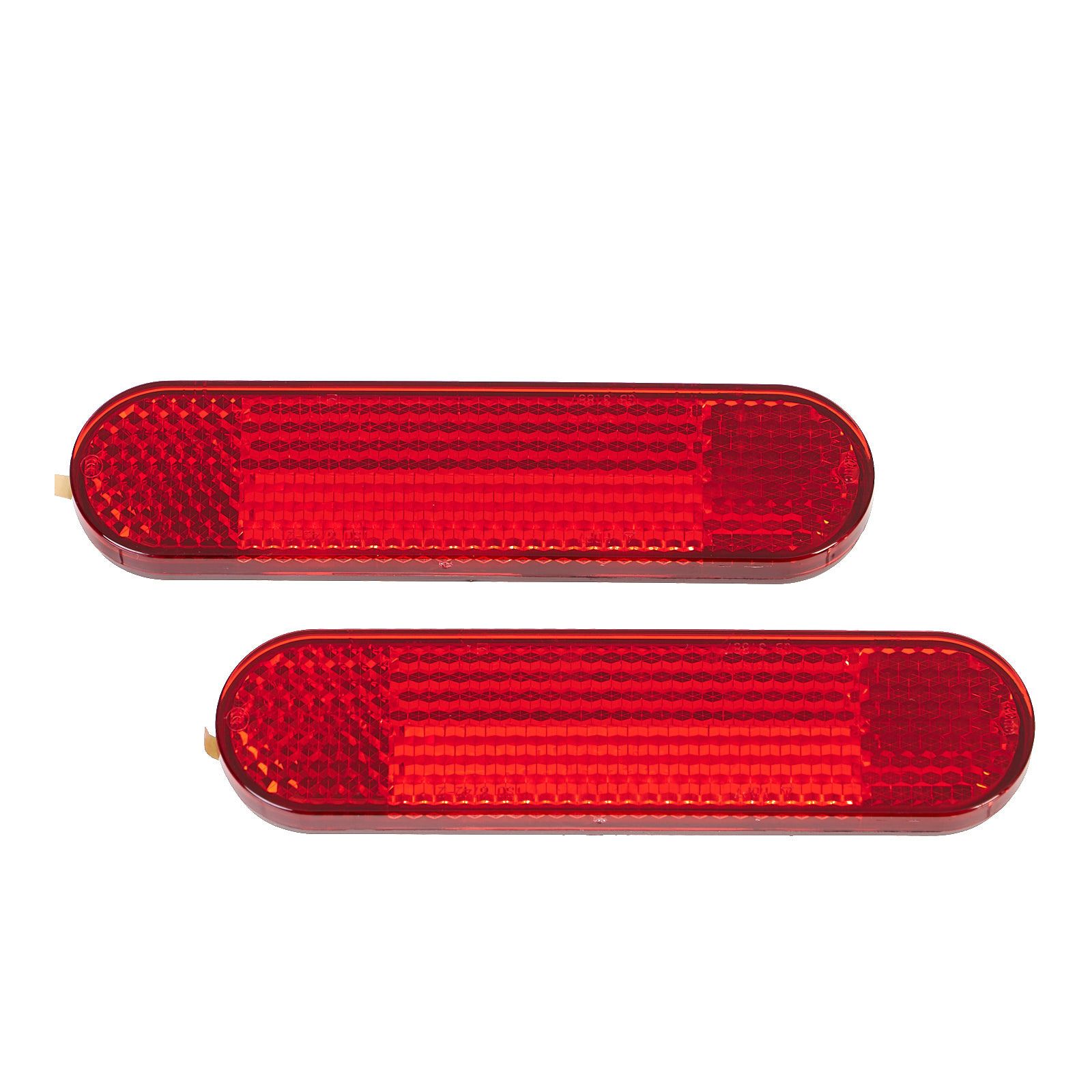 WHITES REFLECTORS -OVAL 95MM X 22MM - PAIR - Image 1