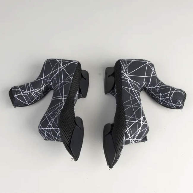 2XL Cheek Pads Twist 2.0 Blac /White Airoh Helmets XXL []