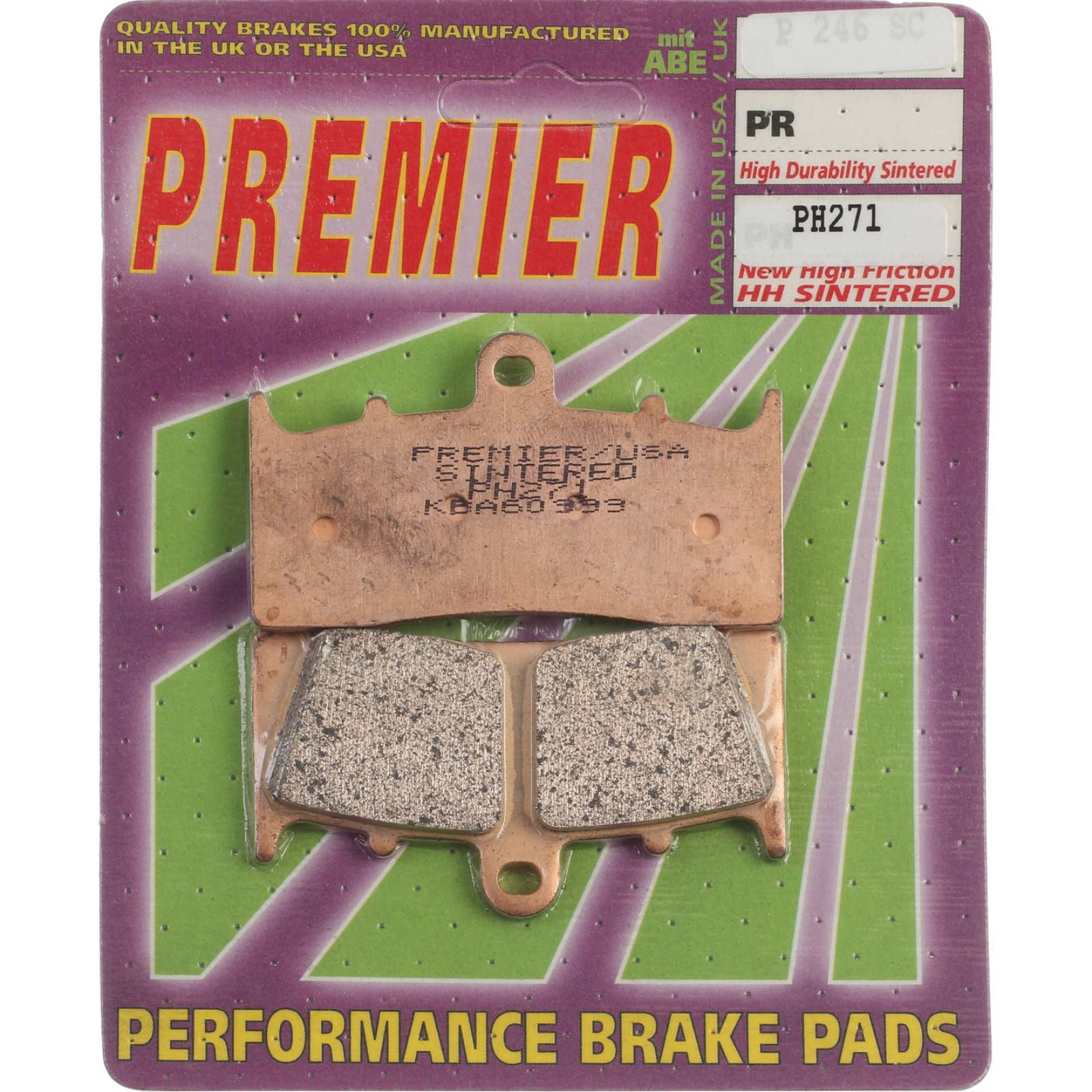 PREMIER BRAKE PADS HI-PERF SINT PH271 - BMW - Image 1