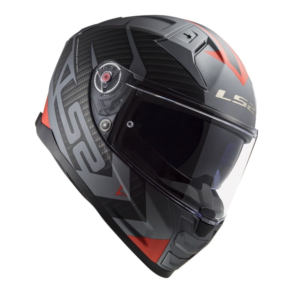 LS2 FF811 Vector II Splitter Road Helmet Matte Titanium / Red