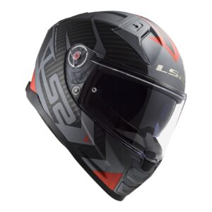 LS2 FF811 Vector II Splitter Road Helmet Matte Titanium / Red - Image 3