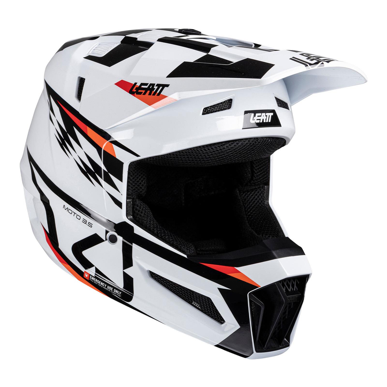 Leatt 3.5 Junior Motocross Helmet Kit - White - Image 1