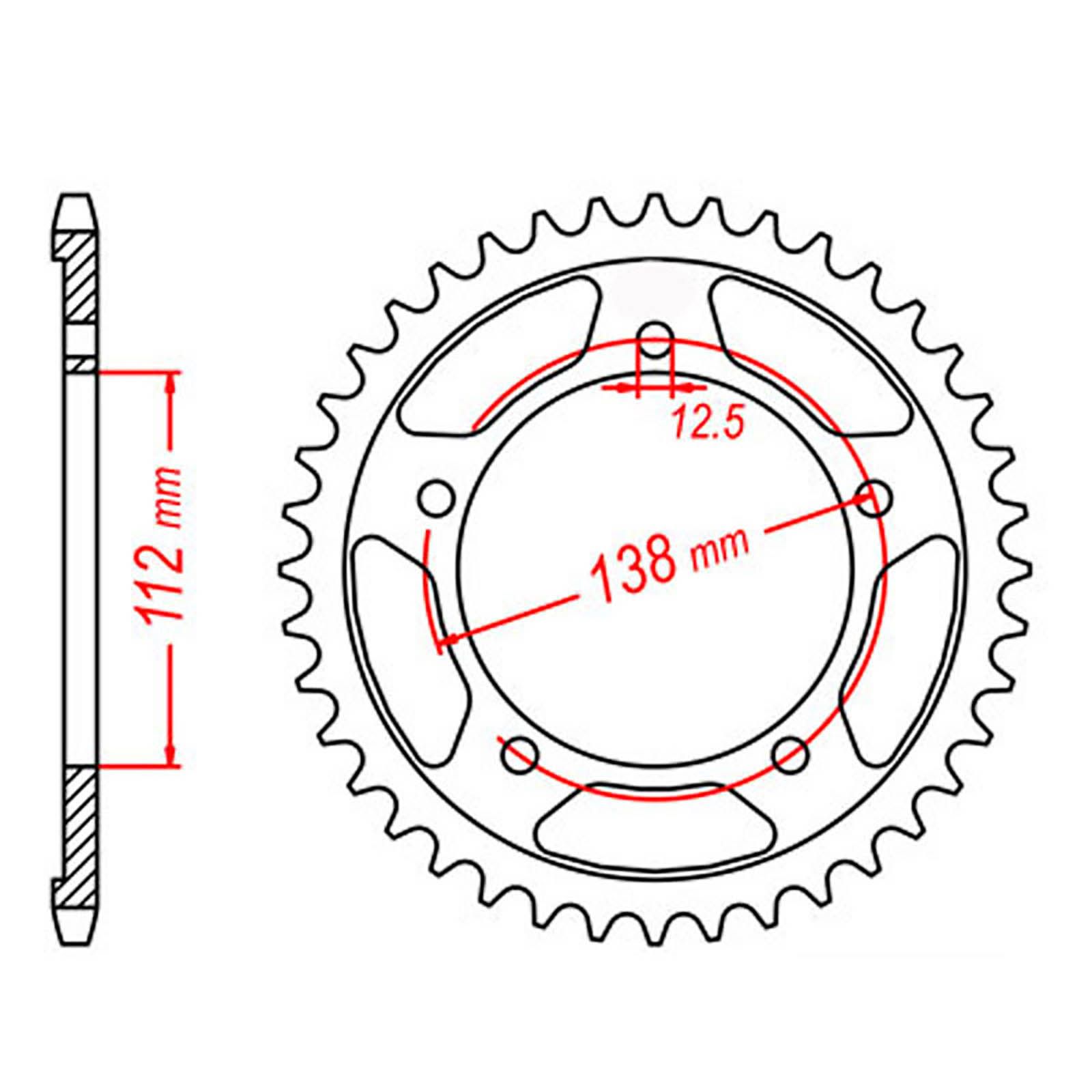 SPKT REAR OE STEEL 302 43T #530 - Image 1