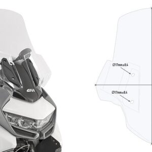 GIVI SCREEN BMW C400GT '19-> CLEAR 76.5x58cm (NEEDS D5132KIT) - Image 2