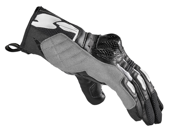 Spidi G-Carbon Leather Short Ladies Road Gloves Black/White