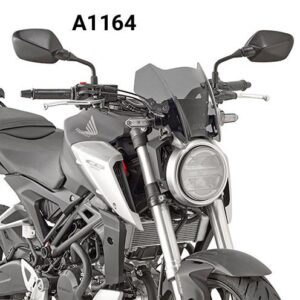 GIVI SCREEN HONDA CB125 R / CB300 R '18-> SMOKED 21x28cm - Image 1