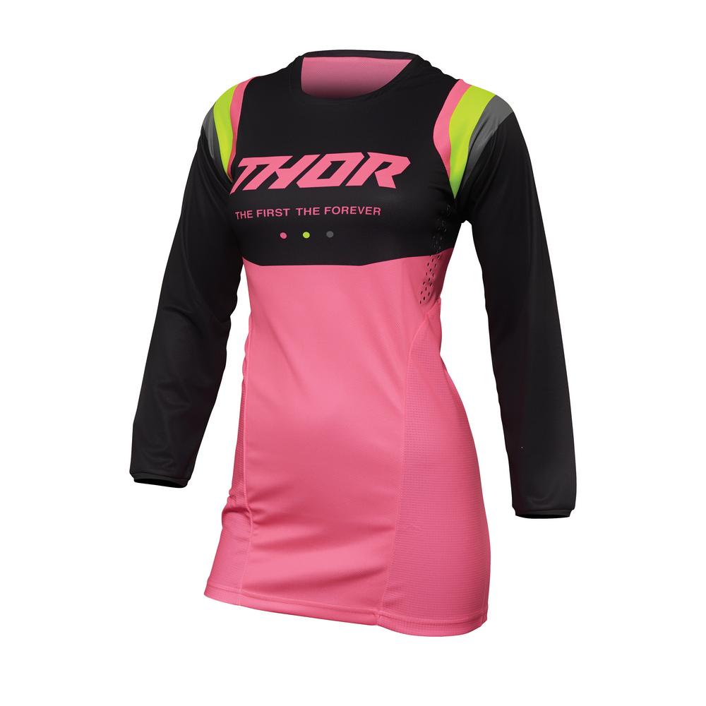 Thor Pulse Motocross Jeresy Ladies Charcoal/ Fluro Pink