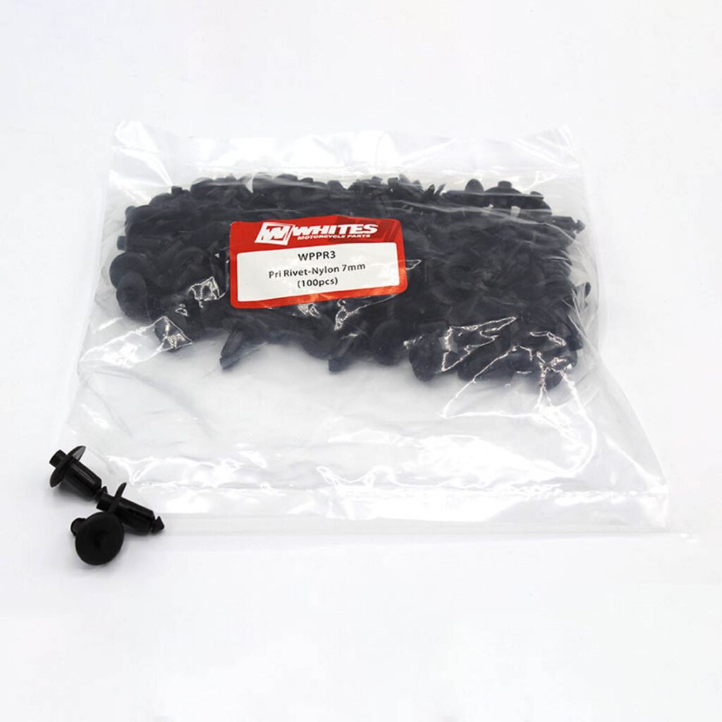 WHITES PRY RIVET - NYLON 7MM -PKT / 100PCS