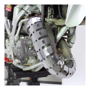 DRC Universal 2-Stroke Exhaust Pipe Guard - Titanium Color - Image 5