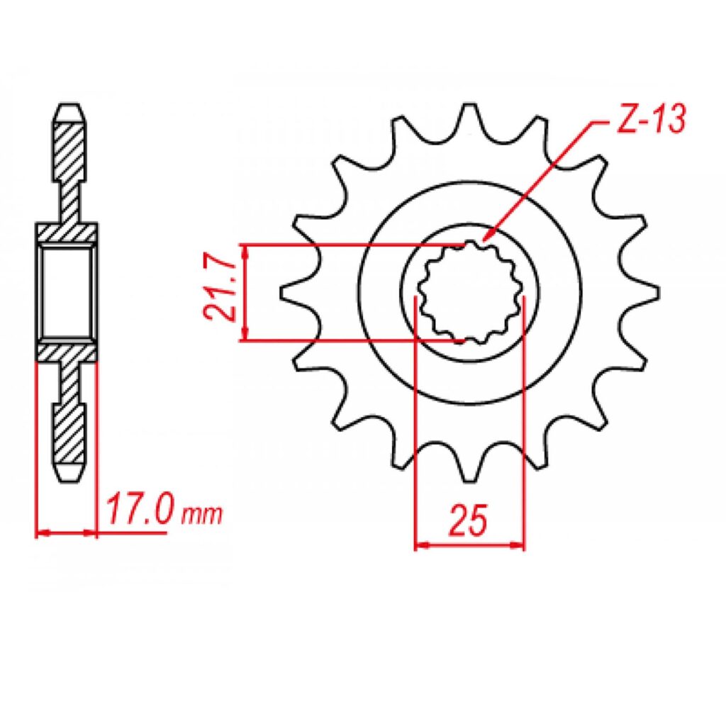 SPKT FRONT OE STEEL 1381 15T #520