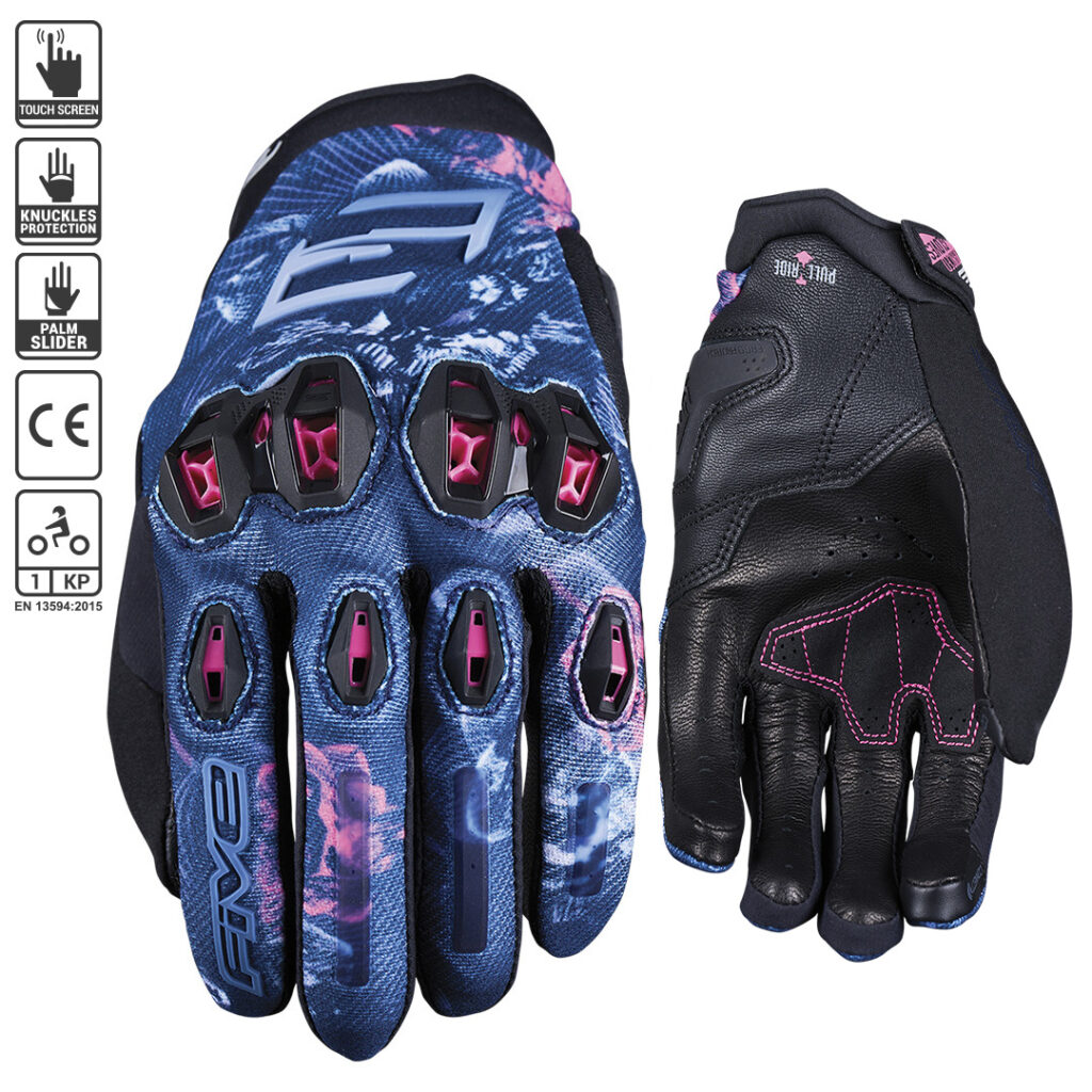 Five Stunt EVO 2 Road Gloves Woman Flowers Pink/Purple