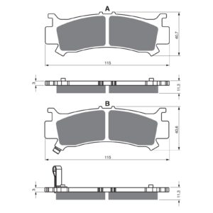 BRAKE PADS GOLDFREN OFFROAD RACING GF384 - K5 ( PR523 ) - Image 1