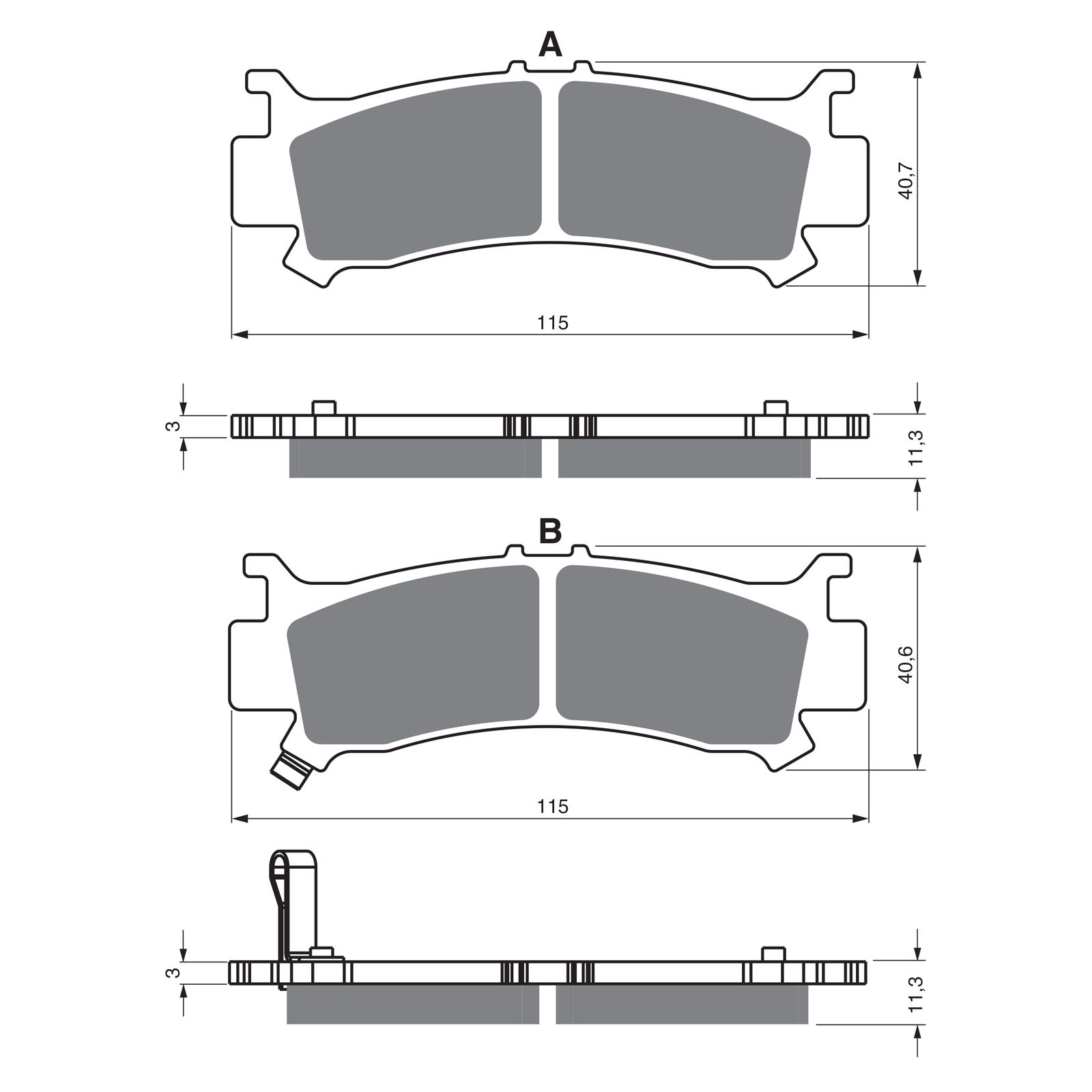 BRAKE PADS GOLDFREN OFFROAD RACING GF384 - K5 ( PR523 ) - Image 1