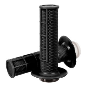Whites Lock On Grips - Half Waffle - Black (with 6 Cams) - Image 1