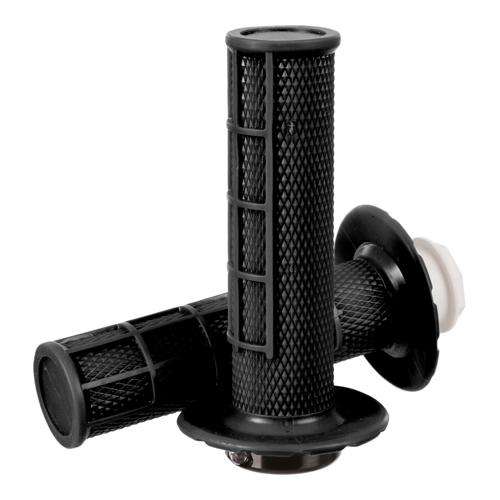 Whites Lock On Grips - Half Waffle - Black (with 6 Cams) - Image 1