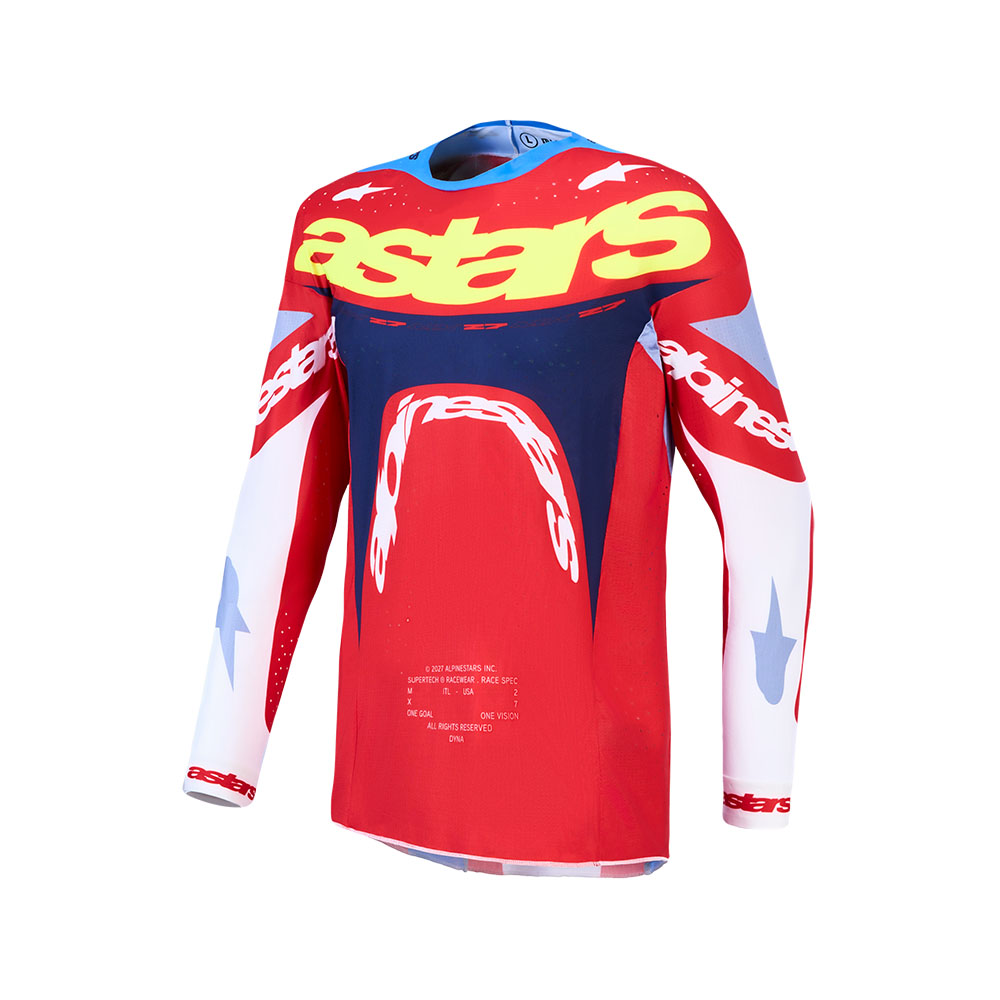 Supertech Dyna Jersey Fire Red/White/Navy/Blue XXL - Image 1