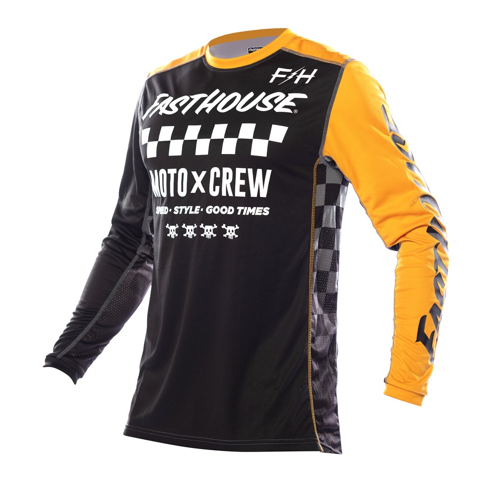 Fasthouse Grindhouse Alpha Motocross Jersey Black/Amber