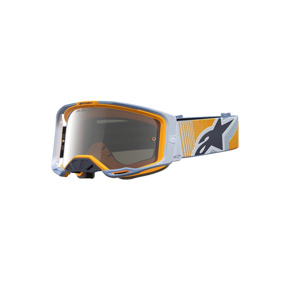 Alpinestars Vision 8 Maven Motocross Goggles Blue/Orange Mirror Silver Lens