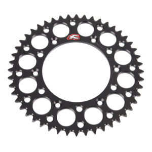 Renthal Sprocket Rear Black 48T Alloy 7075 T6 Grooved - Image 2
