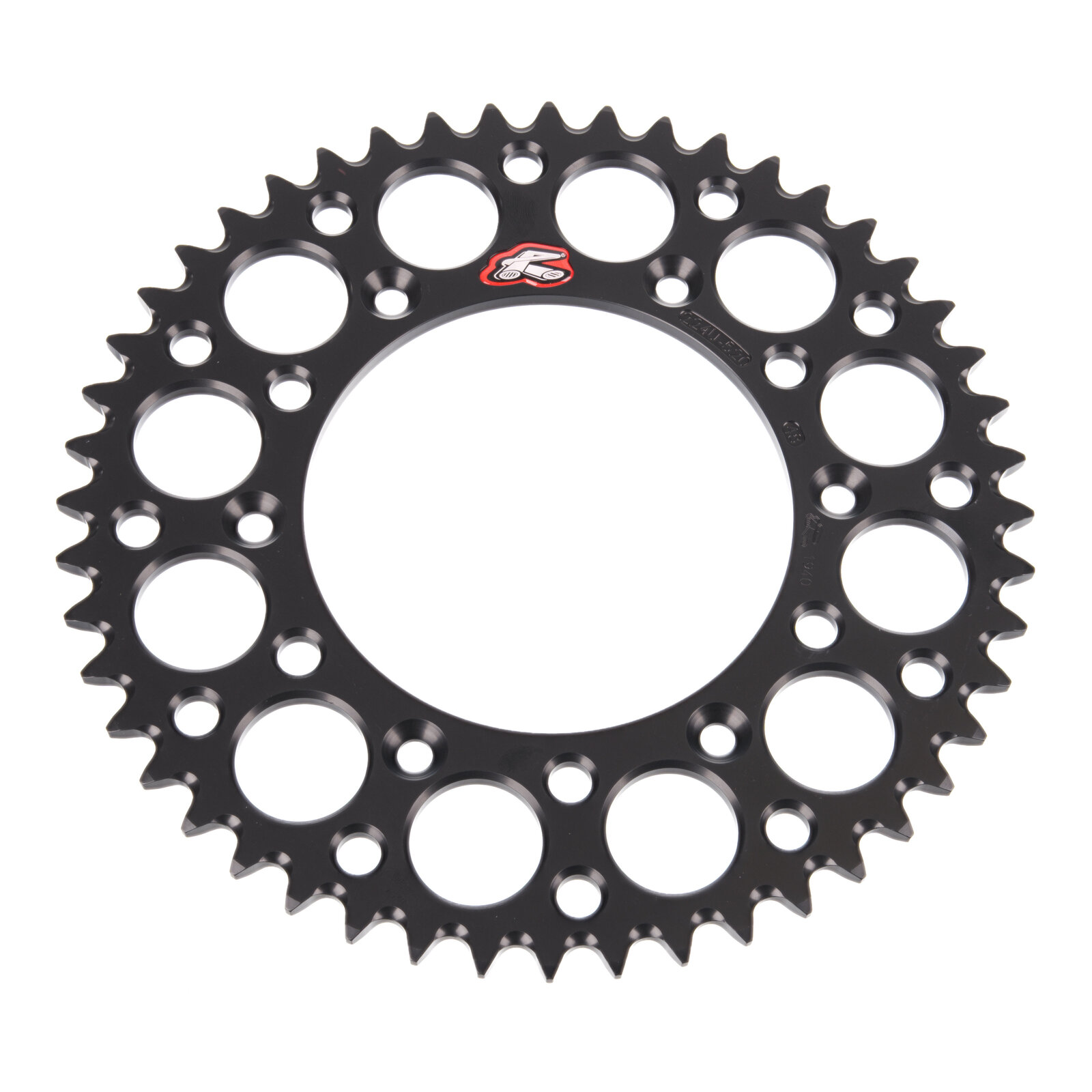 Renthal Sprocket Rear Black 48T Alloy 7075 T6 Grooved - Image 2