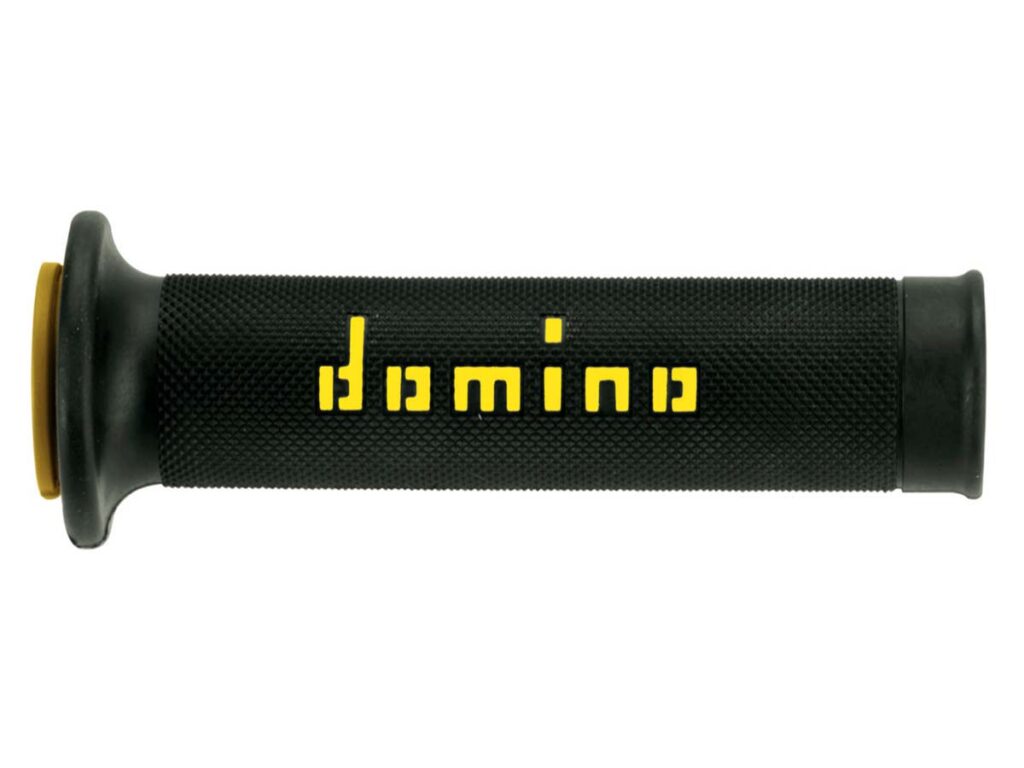 RACE GRIPS KNURL 120/125mm WHITE/BLACK OPEN