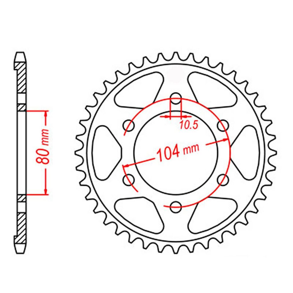 SPKT REAR OE STEEL 1489 39T #525