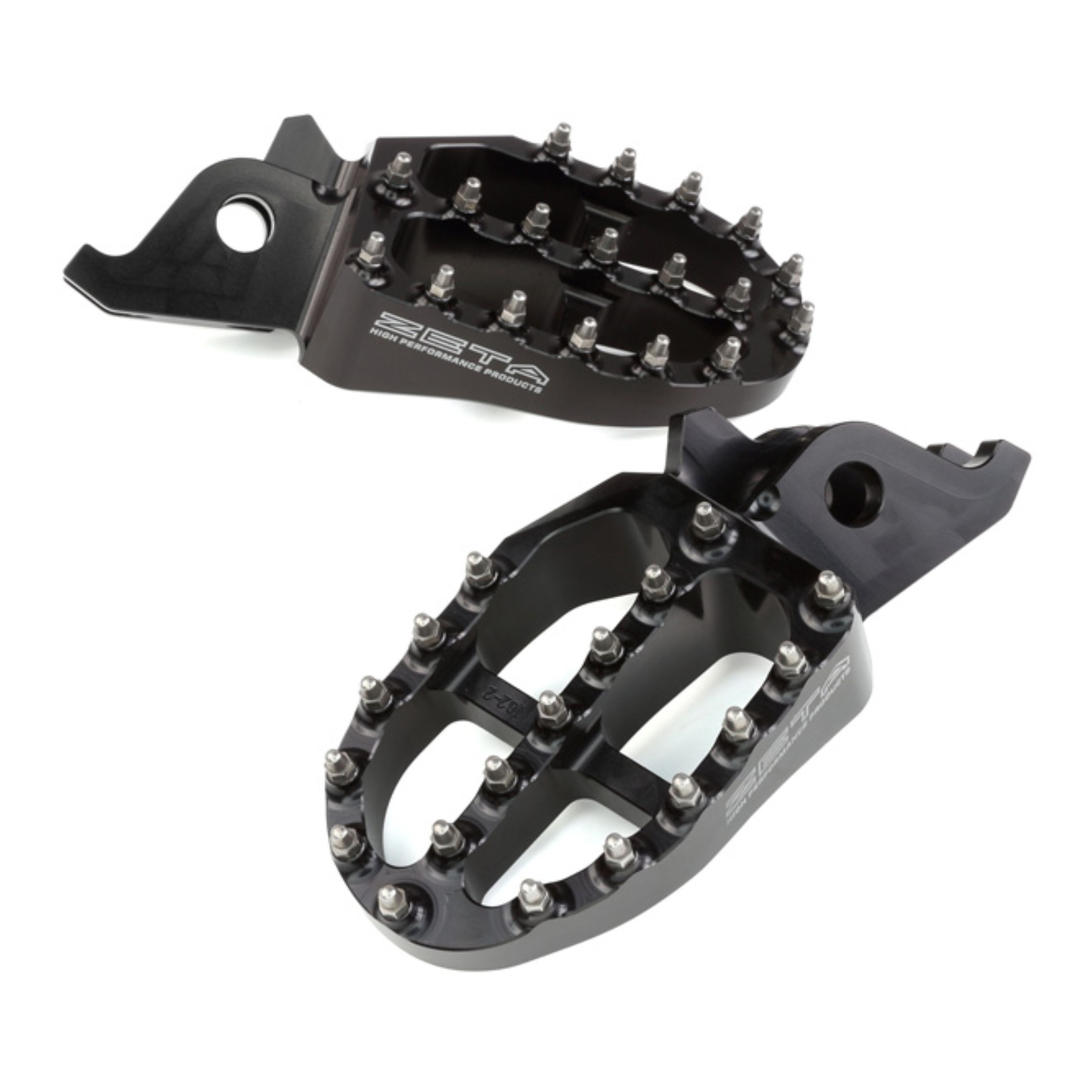 Zeta Aluminium Footpegs CRF250-450 / CRF250L-M-Rally - Black - Image 1