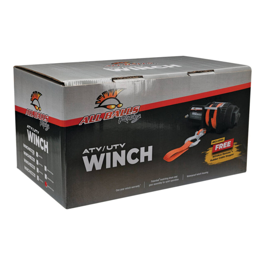 ALL BALLS 4 BOLT WINCH 6000LB SYNTHETIC ROPE