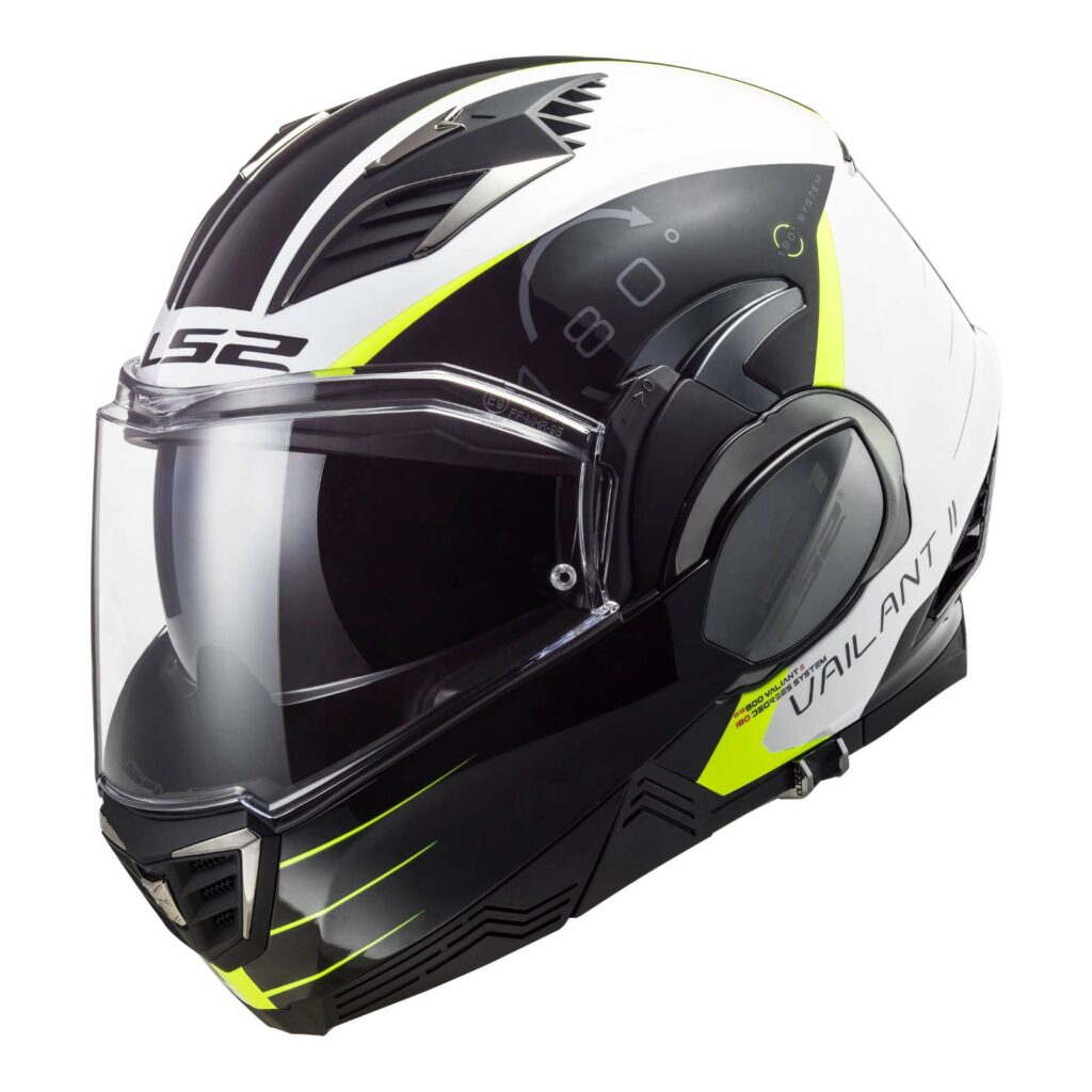 LS2 FF900 Valiant 2 Codex Flip Front Helmet White/Black