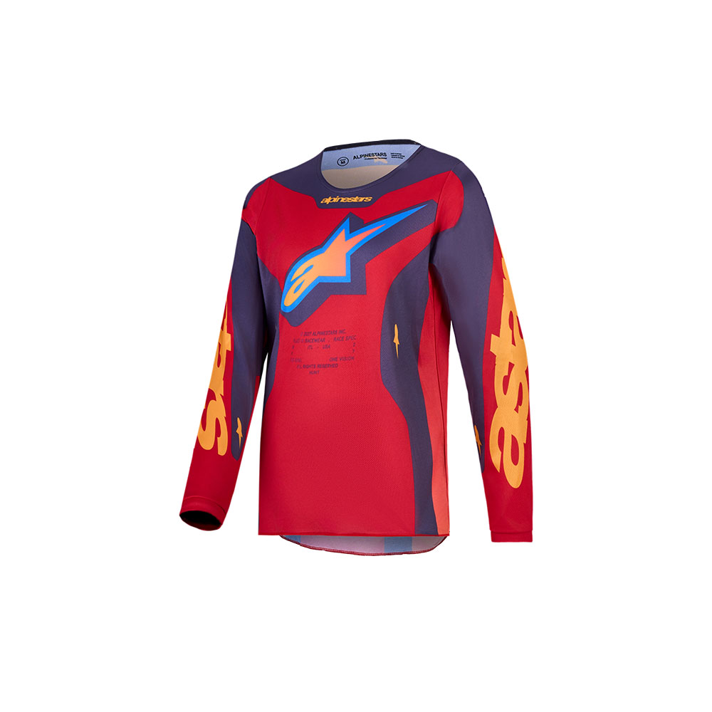 Youth Fluid Hunt Jersey Fire Red/Graystone/Hot Coral M