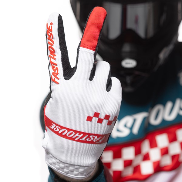 Fasthouse Speed Style Mod Motocross Glove Red/White