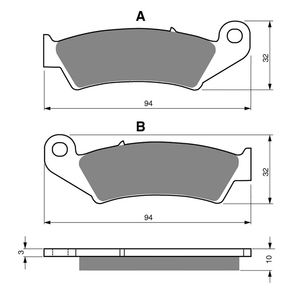 BRAKE PADS GOLDFREN SINTERED SPORTS GF052 - S3 ( PH49 )