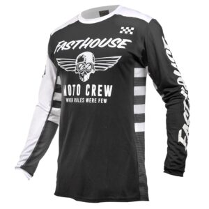 Fasthouse Youth Grindhouse Factor Motocross Jersey Black/White - Image 1
