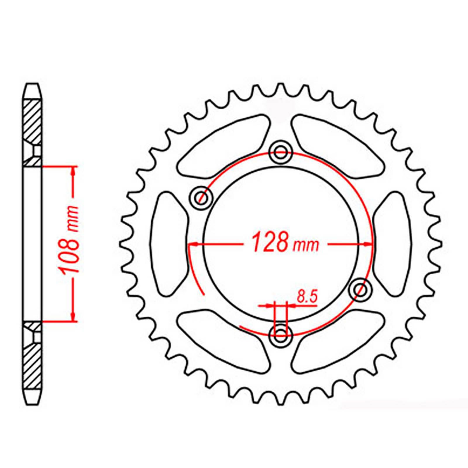 SPKT REAR OE STEEL 797 57T #428 - Image 1