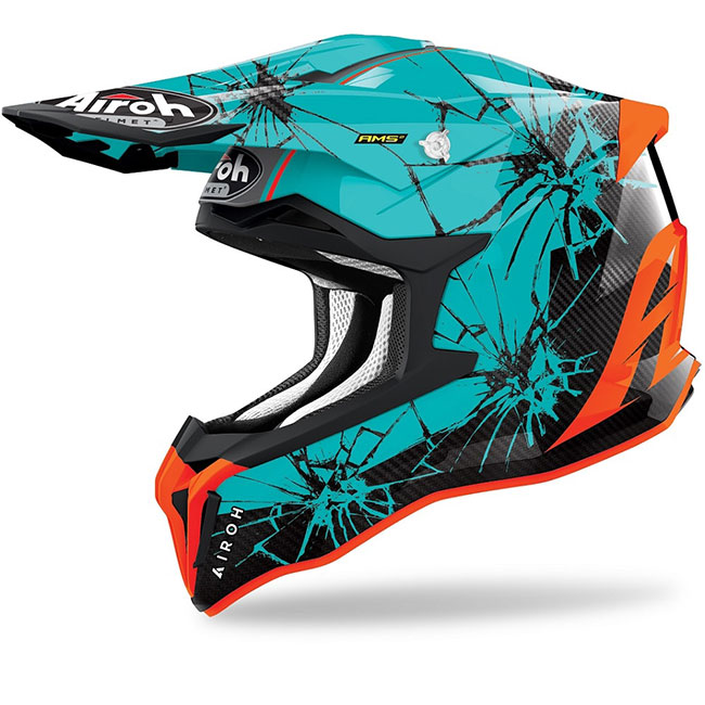 Airoh Strycker Crack Gloss Motocross Helmet