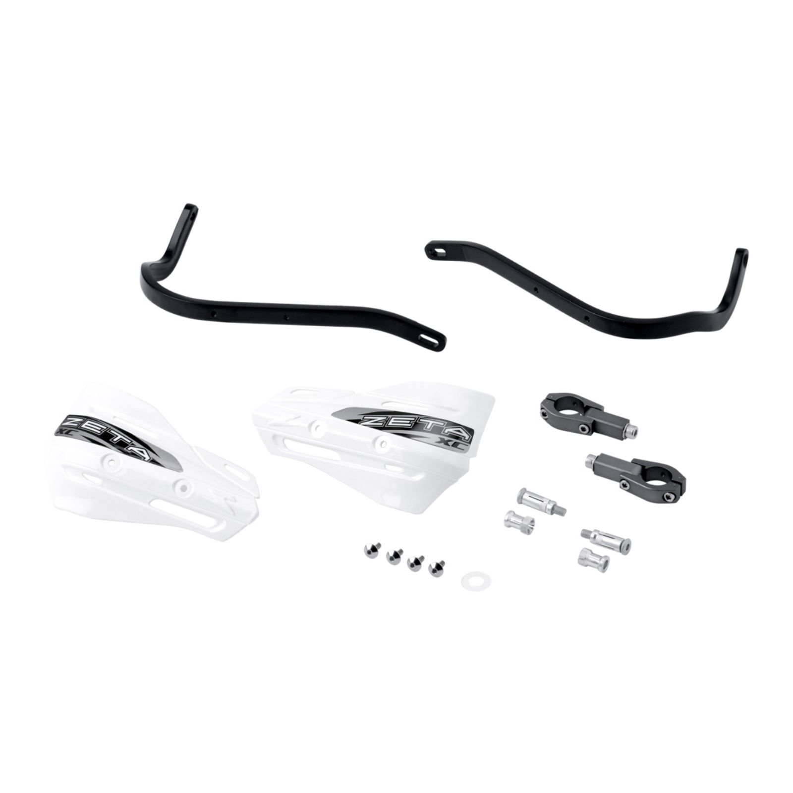 Zeta Armor Handguard XC Kit for 28.6mm Bar - Black / White - Image 1