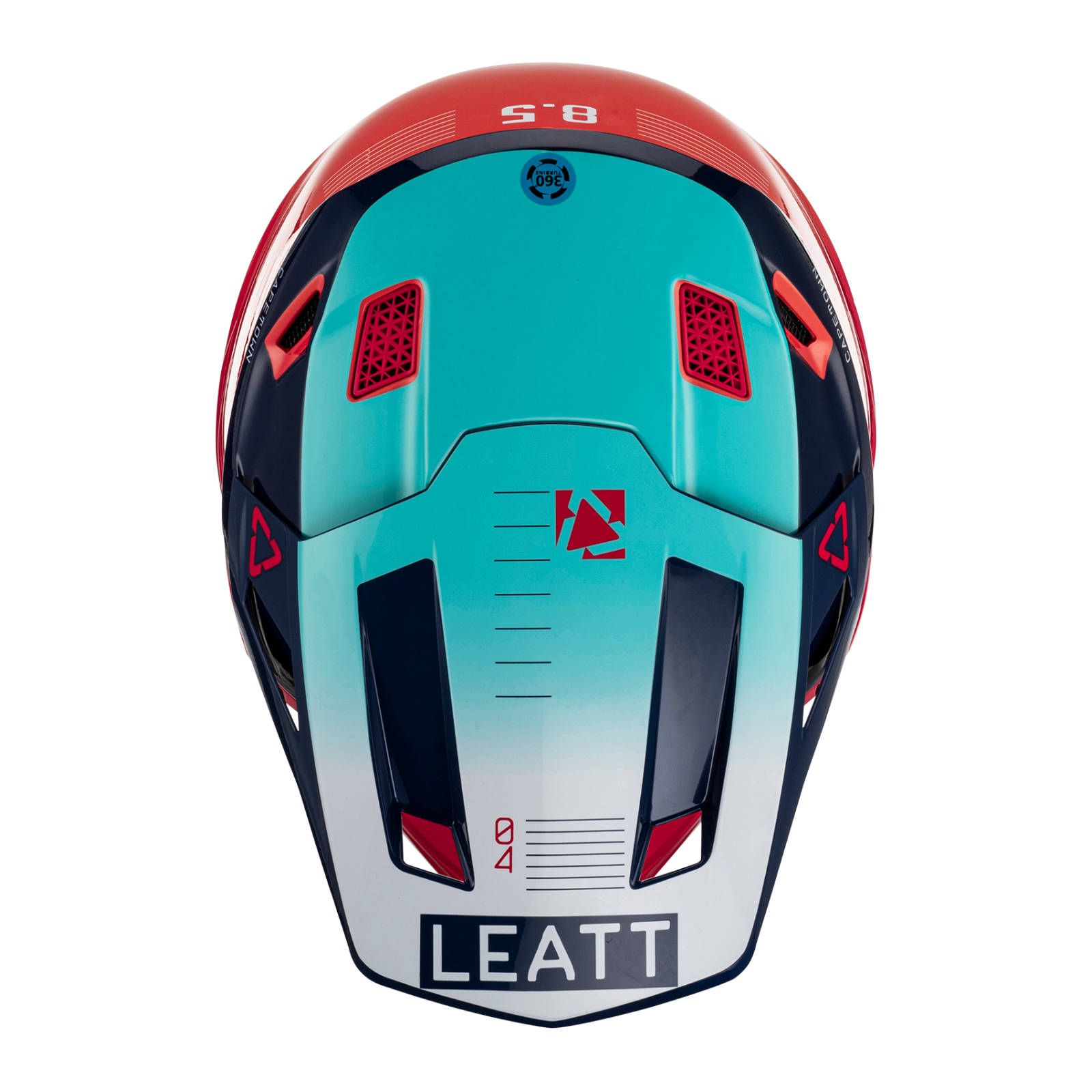 Leatt Moto 8.5 V23 Motocross Helmet Kit Red - Image 6