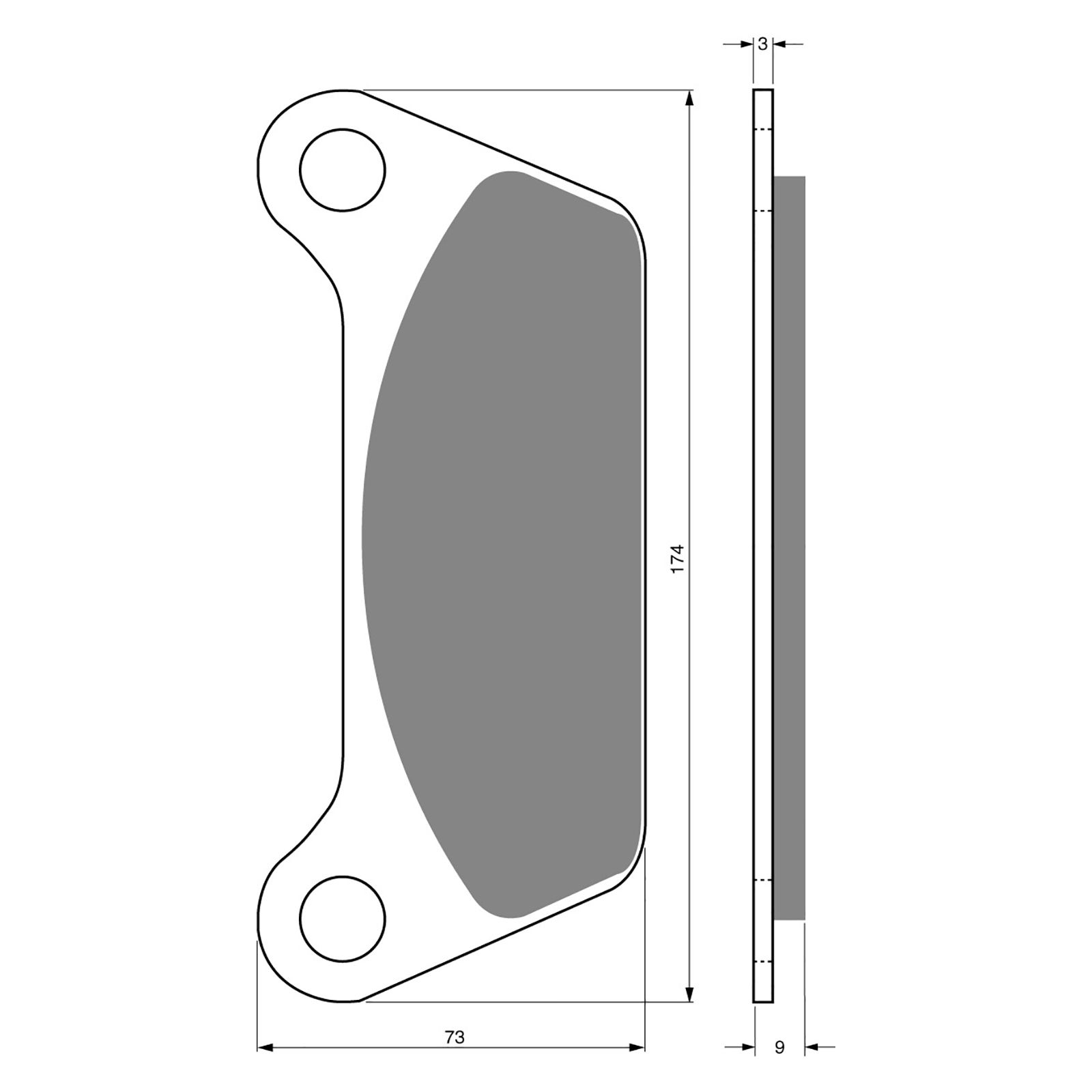 BRAKE PADS GOLDFREN SINTERED SPORTS GF061 - S3 ( P137 ) - Image 1