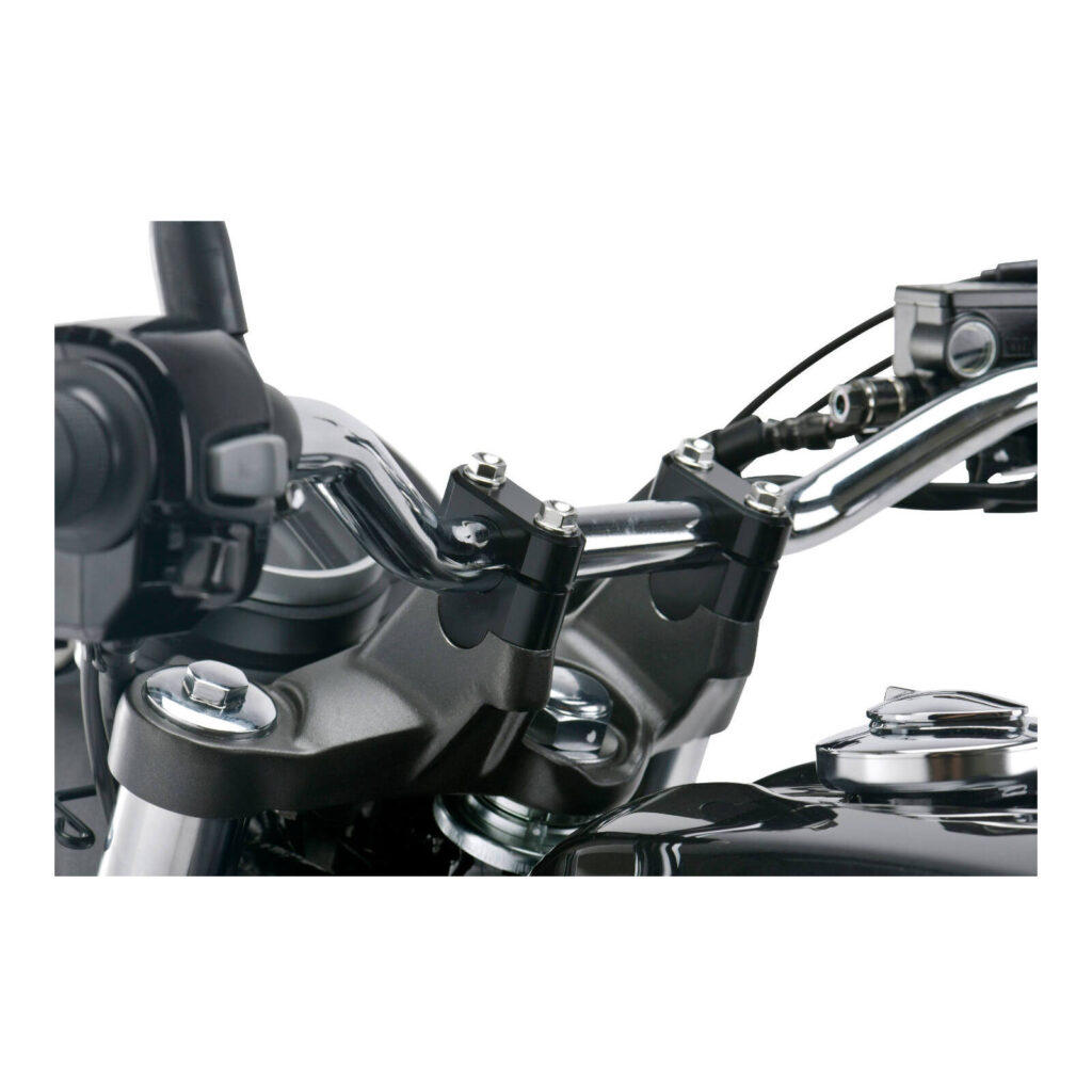 Zeta Bar Rise Kit - Height 19mm, 22.2mm Bar - Black