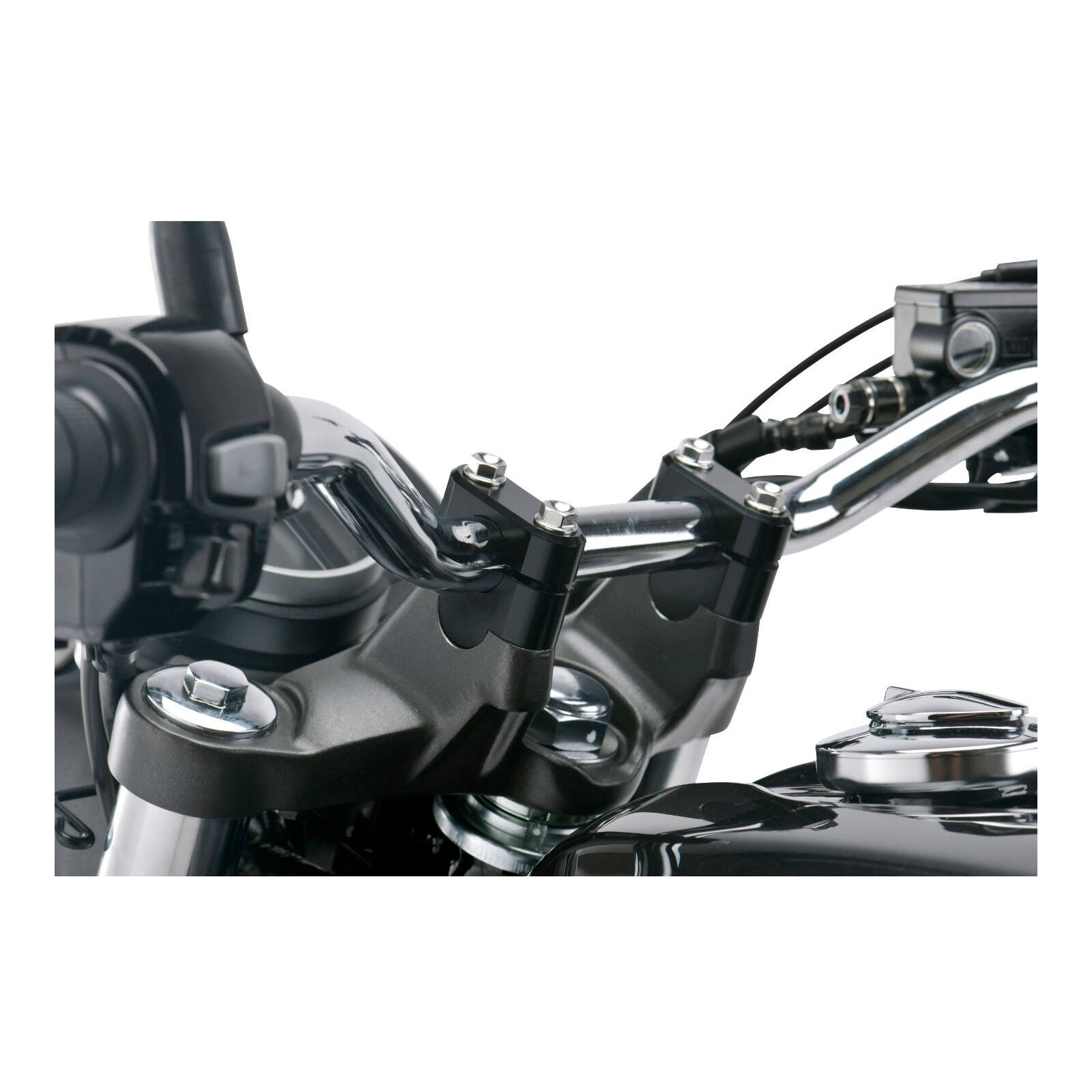 Zeta Bar Rise Kit - Height 19mm, 22.2mm Bar - Black - Image 3