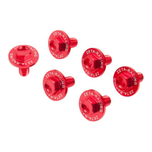Zeta Fork Guard Bolt Set (6-Piece) - Kawasaki - Red - Image 1