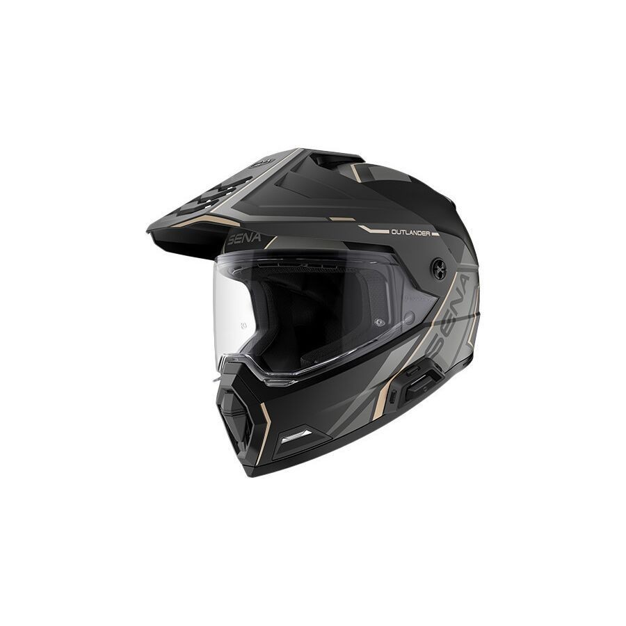 Sena Outlander Smart ADV Dual-Sport Helmet - Matte Black
