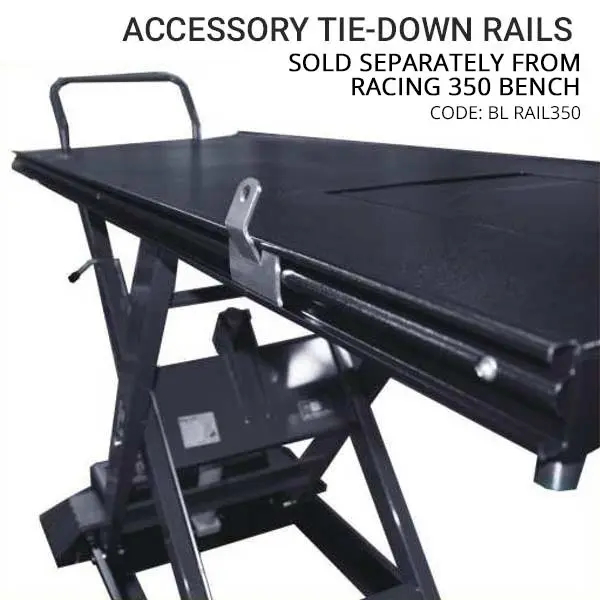 BIKE LIFT ACCESSORY TIE-DOWN SIDE RAILS WITH SLIDING HOOKS 200 CM
