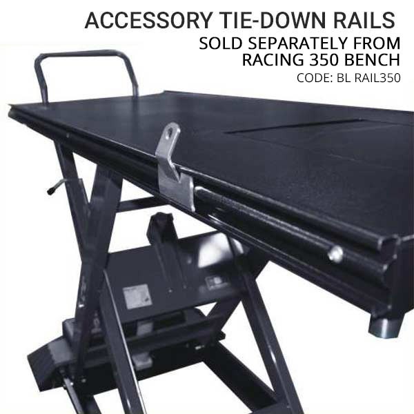 BIKE LIFT ACCESSORY TIE-DOWN SIDE RAILS WITH SLIDING HOOKS 200 CM - Image 1