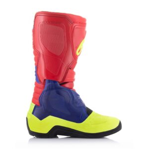 Alpinestars Tech-3 Motocross Boots Bright Red/Dark Blue/Fluoro Yellow - Image 3