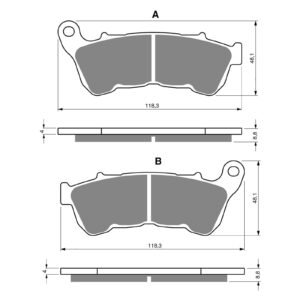 BRAKE PADS GOLDFREN SINTERED SPORTS GF359 - S3 ( P468 ) - Image 1