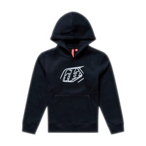 Troy Lee Designs Badge Pullover Hoodie Youth Black - Image 1