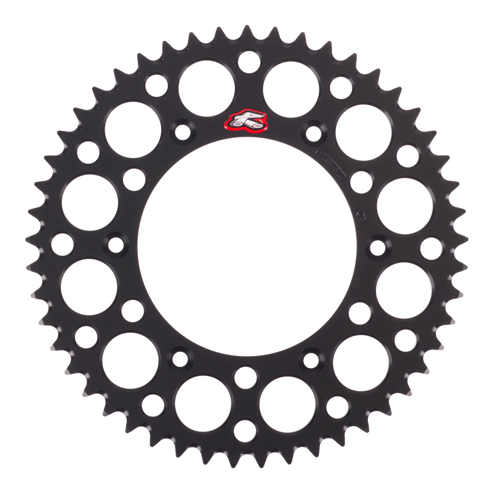 Renthal Sprocket Rear Black 49T Alloy 7075 T6 Grooved - Image 1